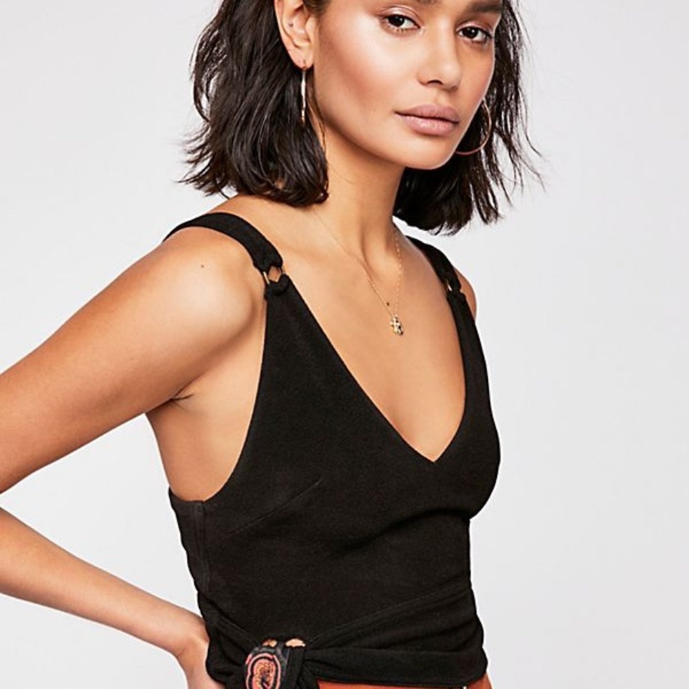 FREE PEOPLE SIDE TIE TANK CROP TOP - Picture 4 of 5